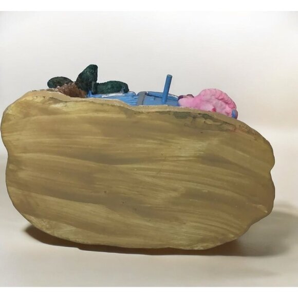 Vintage Blue Camper Birdhouse With Flamingo & Palm Tree - Picture 4 of 5